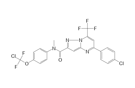 N-[4-[chloranyl-bis(fluoranyl)methoxy]phenyl]-5-(4-chlorophenyl)-N-methyl-7-(trifluoromethyl)pyrazolo[1,5-a]pyrimidine-2-carboxamide