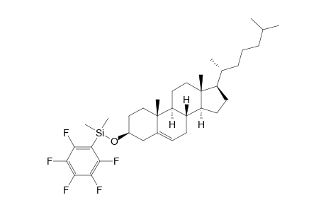 Silane, [[(3.beta.)-cholest-5-en-3-yl]oxy]dimethyl(pentafluorophenyl)-