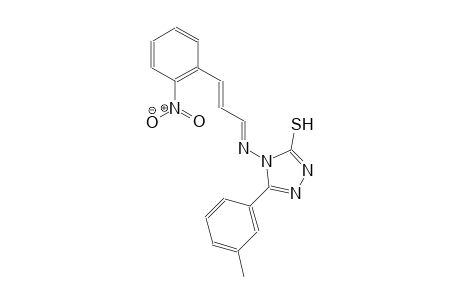 5-(3-methylphenyl)-4-{[(E,2E)-3-(2-nitrophenyl)-2-propenylidene]amino}-4H-1,2,4-triazol-3-yl hydrosulfide