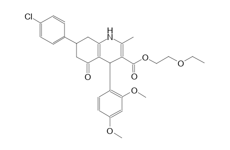 3-quinolinecarboxylic acid, 7-(4-chlorophenyl)-4-(2,4-dimethoxyphenyl)-1,4,5,6,7,8-hexahydro-2-methyl-5-oxo-, 2-ethoxyethyl ester
