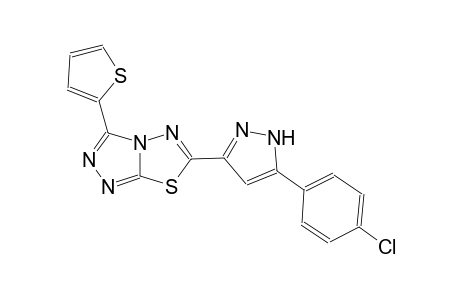 [1,2,4]triazolo[3,4-b][1,3,4]thiadiazole, 6-[5-(4-chlorophenyl)-1H-pyrazol-3-yl]-3-(2-thienyl)-