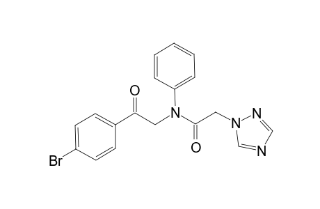 N-(2-(4-bromophenyl)-2-oxoethyl)-N-phenyl-2-(1H-1,2,4-triazol-1-yl)acetamide