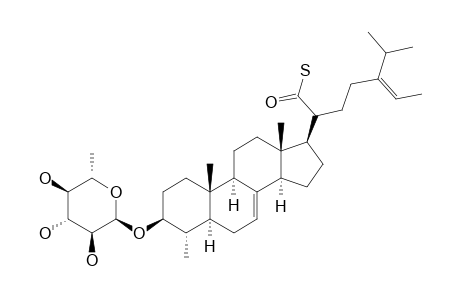 FRUTICOSIDE_G;4-ALPHA-METHYL-STIGMAST-7,24-(28)-DIENE-21-CARBOTHIOIC_ACID-3-BETA-O-ALPHA-L-QUINOVOPYRANOSIDE