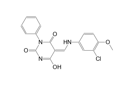 (5Z)-5-[(3-chloro-4-methoxyanilino)methylene]-6-hydroxy-3-phenyl-2,4(3H,5H)-pyrimidinedione