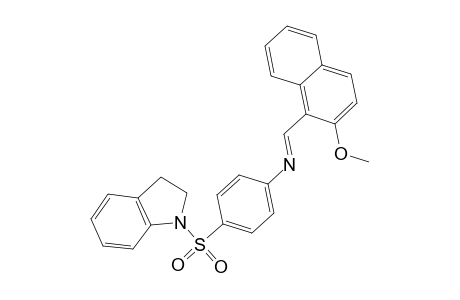 4-(2,3-Dihydro-1H-indol-1-ylsulfonyl)-N-[(2-methoxy-1-naphthyl)methylidene]aniline