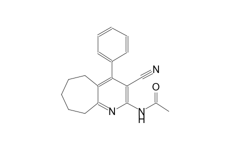 N-(3-cyano-4-phenyl-6,7,8,9-tetrahydro-5H-cyclohepta[b]pyridin-2-yl)acetamide