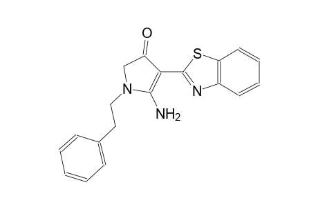 3H-pyrrol-3-one, 5-amino-4-(2-benzothiazolyl)-1,2-dihydro-1-(2-phenylethyl)-