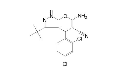 6-Amino-3-tert-butyl-4-(2,4-dichloro-phenyl)-1,4-dihydro-pyrano[2,3-c]pyrazole-5-carbonitrile