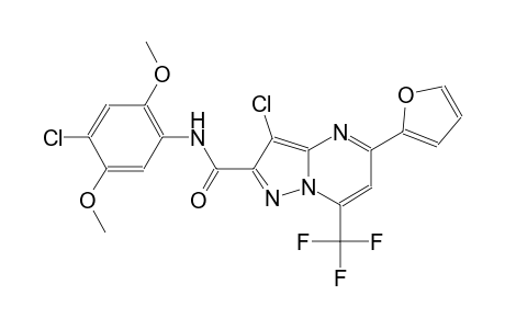 3-chloro-N-(4-chloro-2,5-dimethoxyphenyl)-5-(2-furyl)-7-(trifluoromethyl)pyrazolo[1,5-a]pyrimidine-2-carboxamide