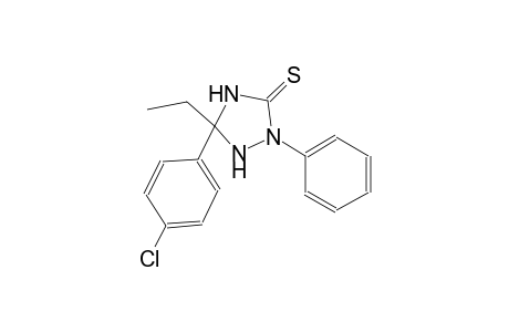 1,2,4-triazolidine-3-thione, 5-(4-chlorophenyl)-5-ethyl-2-phenyl-