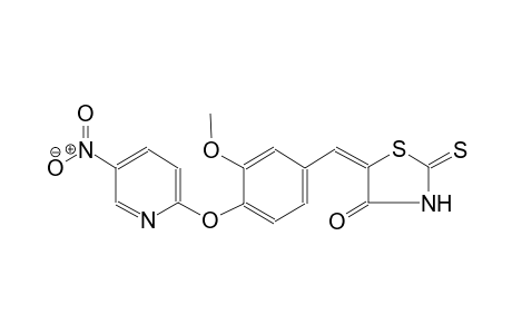 (5E)-5-{3-methoxy-4-[(5-nitro-2-pyridinyl)oxy]benzylidene}-2-thioxo-1,3-thiazolidin-4-one