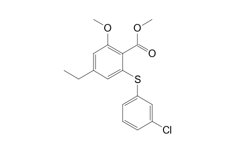 Methyl 2-(3-chlorophenylsulfanyl)-4-ethyl-6-methoxybenzoate