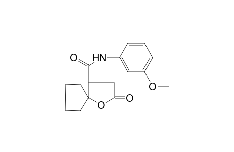 N-(3-methoxyphenyl)-2-oxo-1-oxaspiro[4.4]nonane-4-carboxamide