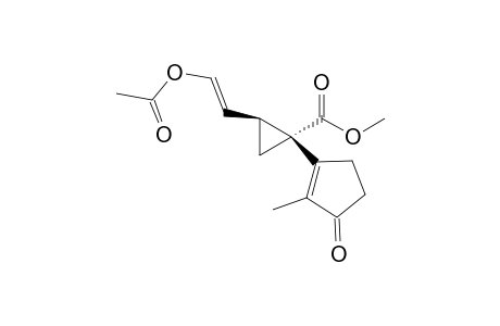 Methyl 1.beta.-(cis-2-acetoxyethenyl)-2.beta.-[1-(2-methyl-3-oxo-1-cyclopentenyl)]-2.alpha.-cyclopropanecarboxylate