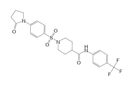 1-{[4-(2-oxo-1-pyrrolidinyl)phenyl]sulfonyl}-N-[4-(trifluoromethyl)phenyl]-4-piperidinecarboxamide