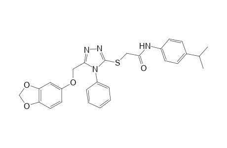 Acetamide, 2-[[5-[(1,3-benzodioxol-5-yloxy)methyl]-4-phenyl-4H-1,2,4-triazol-3-yl]thio]-N-[4-(1-methylethyl)phenyl]-