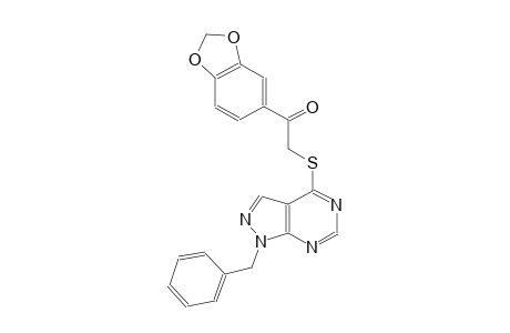 1-(1,3-benzodioxol-5-yl)-2-[(1-benzyl-1H-pyrazolo[3,4-d]pyrimidin-4-yl)sulfanyl]ethanone
