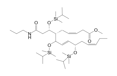 1-Methyl ester of 11-propylamide-9,12,15-tris{[(dimethylisopropyl)silyl]oxy}derivative