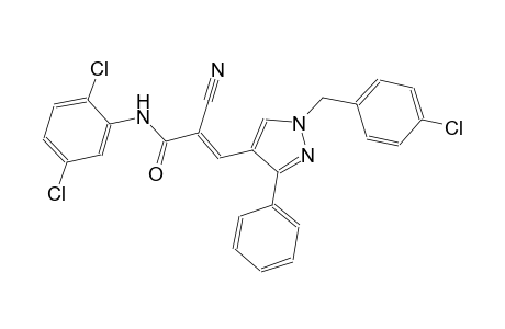 (2E)-3-[1-(4-chlorobenzyl)-3-phenyl-1H-pyrazol-4-yl]-2-cyano-N-(2,5-dichlorophenyl)-2-propenamide