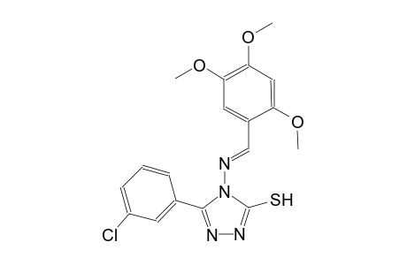 5-(3-chlorophenyl)-4-{[(E)-(2,4,5-trimethoxyphenyl)methylidene]amino}-4H-1,2,4-triazol-3-yl hydrosulfide