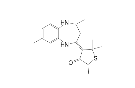 (4E)-4-(4',4',8'-Trimethyl-1',3',4',5'-tetrahydro-2H-1',5'-benzodiazepin-2'-ylidene)-2,5,5-trimethyldihydrothiophen-3(2H)-one