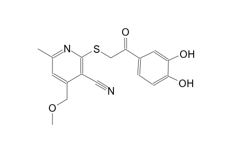 2-([2-(3,4-Dihydroxyphenyl)-2-oxoethyl]sulfanyl)-4-(methoxymethyl)-6-methylnicotinonitrile
