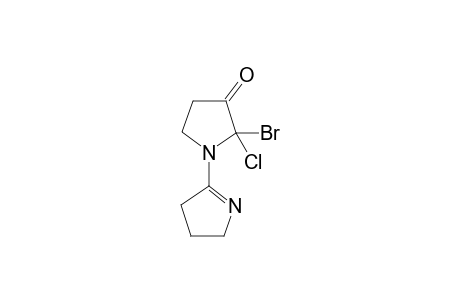 2-Brom-2-chlor-1-(delta1'-pyrrolin-2'-yl)-pyrrolidon-3