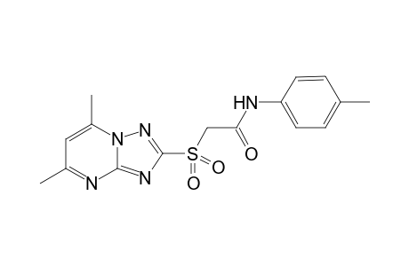 2-(5,7-dimethyl-[1,2,4]triazolo[1,5-a]pyrimidin-2-ylsulfonyl)-N-p-tolylacetamide