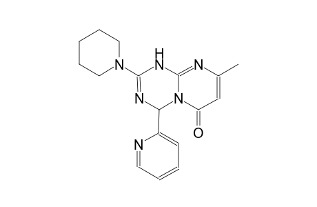 6H-pyrimido[1,2-a][1,3,5]triazin-6-one, 1,4-dihydro-8-methyl-2-(1-piperidinyl)-4-(2-pyridinyl)-