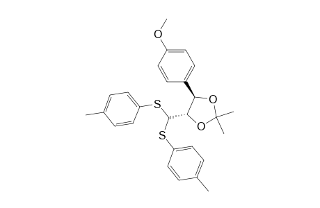 1,3-Dioxolane, 4-[bis[(4-methylphenyl)thio]methyl]-5-(4-methoxyphenyl)-2,2-dimethyl-, (4S-trans)-