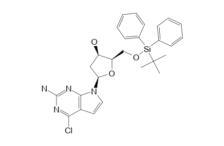 2-AMINO-4-CHLORO-7-[2-DEOXY-5-O-[(1,1-DIMETHYLETHYL)-DIPHENYLSILYL]-BETA-D-THREO-PENTOFURANOSYL]-7H-PYRROLO-[2,3-D]-PYRIMIDINE