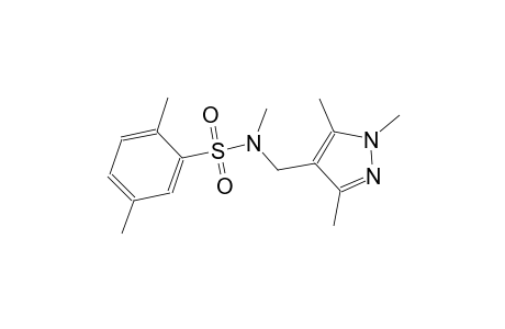 N,2,5-trimethyl-N-((1,3,5-trimethyl-1H-pyrazol-4-yl)methyl)benzenesulfonamide