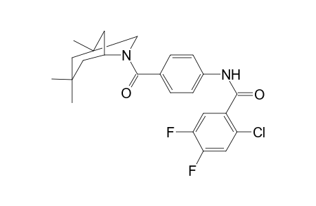 2-Chloranyl-4,5-bis(fluoranyl)-N-[4-[(3,3,5-trimethyl-7-azabicyclo[3.2.1]octan-7-yl)carbonyl]phenyl]benzamide
