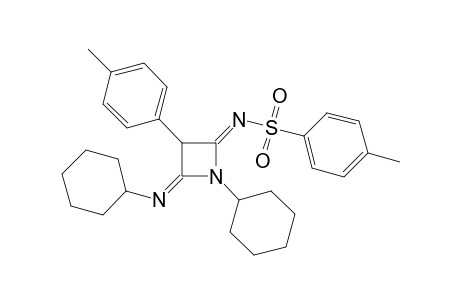 (Z)-N-((E)-1-cyclohexyl-4-(cyclohexylimino)-3-(p-tolyl)azetidin-2-ylidene)-4-methylbenzenesulfonamide