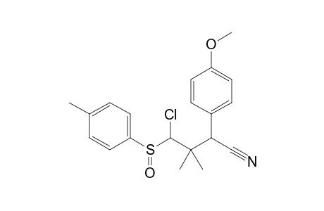 4-Chloro-2-(4-methoxyphenyl)-3,3-dimethyl-4-(p-tolylsulfinyl)butanenitrile