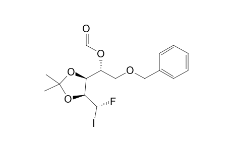 (5R)-1-O-Benzyl-5-deoxy-5-fluoro-2-O-formyl-5-iodo-3,4-O-isopropylidene-D-arabinitol
