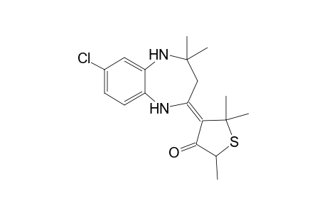 (4E)-4-(7'-Chloro-4',4'-dimethyl-1',3',4',5'-tetrahydro-2H-1',5'-benzodiazepin-2'-ylidene)-2,5,5-trimethyldihydrothiophen-3(2H)-one