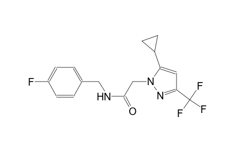 2-[5-cyclopropyl-3-(trifluoromethyl)-1H-pyrazol-1-yl]-N-(4-fluorobenzyl)acetamide
