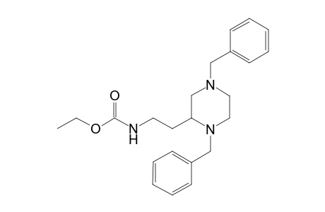 Ethyl N-[2-(1',4'-dibenzyl-2'-piperazinyl)ethyl[carbamate