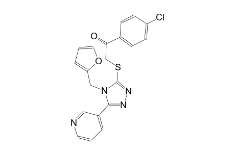 1-(4-chlorophenyl)-2-{[4-(2-furylmethyl)-5-(3-pyridinyl)-4H-1,2,4-triazol-3-yl]sulfanyl}ethanone