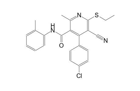 3-pyridinecarboxamide, 4-(4-chlorophenyl)-5-cyano-6-(ethylthio)-2-methyl-N-(2-methylphenyl)-