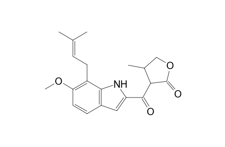 2(3H)-Furanone, dihydro-3-[[6-methoxy-7-(3-methyl-2-butenyl)-1H-indol-2-yl]carbonyl]-4-methyl-