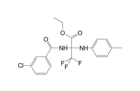 Ethyl 2-[(3-chlorophenyl)formamido]-3,3,3-trifluoro-2-[(4-methylphenyl)amino]propanoate