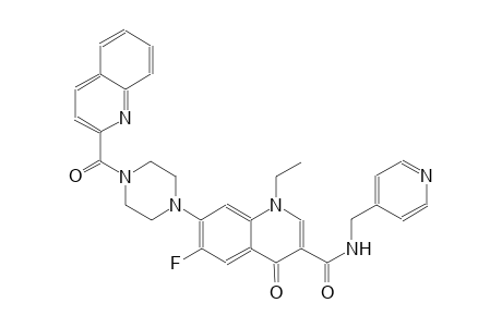 1-ethyl-6-fluoro-4-oxo-N-(4-pyridinylmethyl)-7-[4-(2-quinolinylcarbonyl)-1-piperazinyl]-1,4-dihydro-3-quinolinecarboxamide