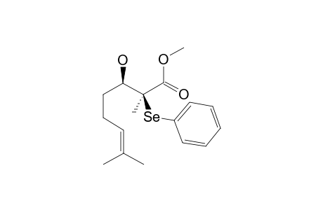 methyl (2S,3R)-3-hydroxy-2,7-dimethyl-2-phenylselanyloct-6-enoate