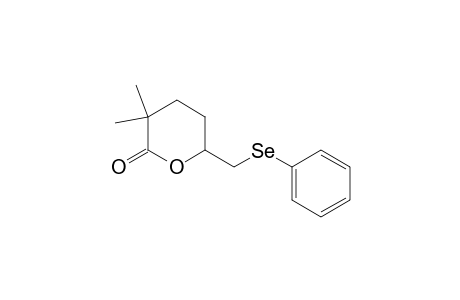 2H-Pyran-2-one, tetrahydro-3,3-dimethyl-6-[(phenylseleno)methyl]-