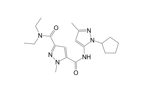 N~5~-(1-cyclopentyl-3-methyl-1H-pyrazol-5-yl)-N~3~,N~3~-diethyl-1-methyl-1H-pyrazole-3,5-dicarboxamide