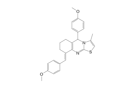 (E)-9-(4-Methoxybenzylidene)-5-(4-methoxyphenyl)-3-methyl-6,7,8,9-tetrahydro-5H-thiazolo[2,3-b]quinazoline