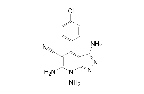 4-(4-Chlorophenyl)-3,6,7-triamino-7H-pyrazolo[3,4-b]pyridine-5-carbonitrile