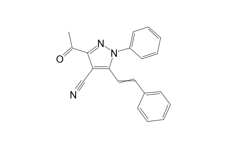3-Acetyl-5-(.beta.-styryl)-1-phenylpyrazole-4-carbonitrile
